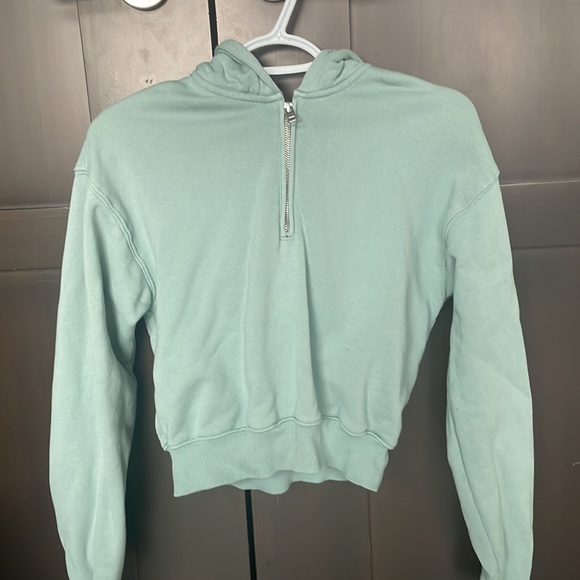 Aritzia Wilfred Free Terry Fleece 1/4-Zip Hoodie - Picture 2 of 5